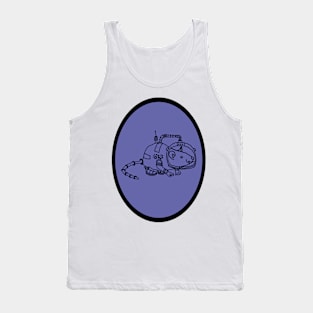 Space Rat Sci Fi Astronaut Oval Tank Top